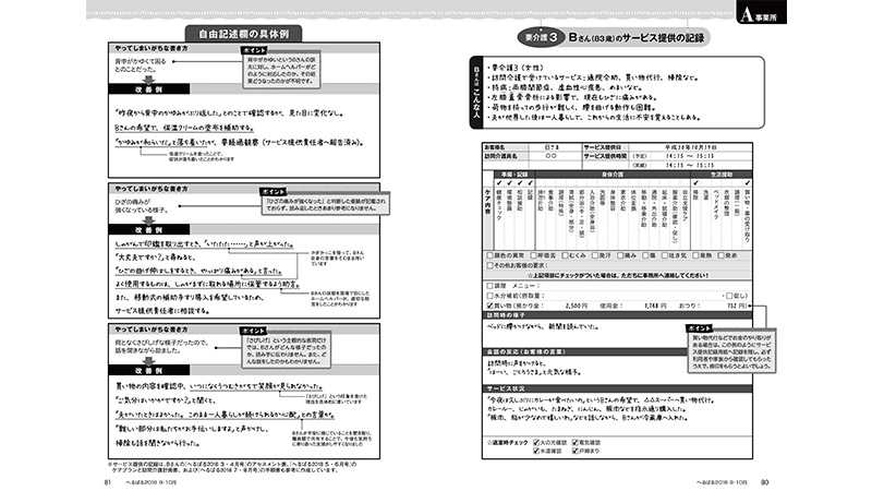 【要介護３】Ｂさん（83歳）のサービス提供の記録