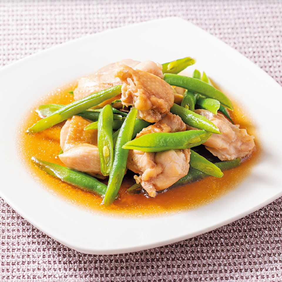 【時短レシピ】鶏肉とさやいんげんの甘辛煮